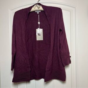 Volution cardigan sweater maroon size XS NWT
